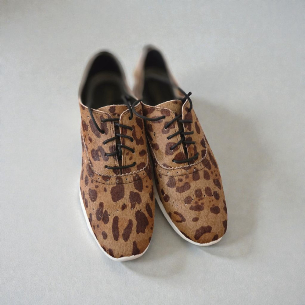 Cole Haan ZERØGRAND Leopard Print Flats & Loafers Brown Black Size 9.5M